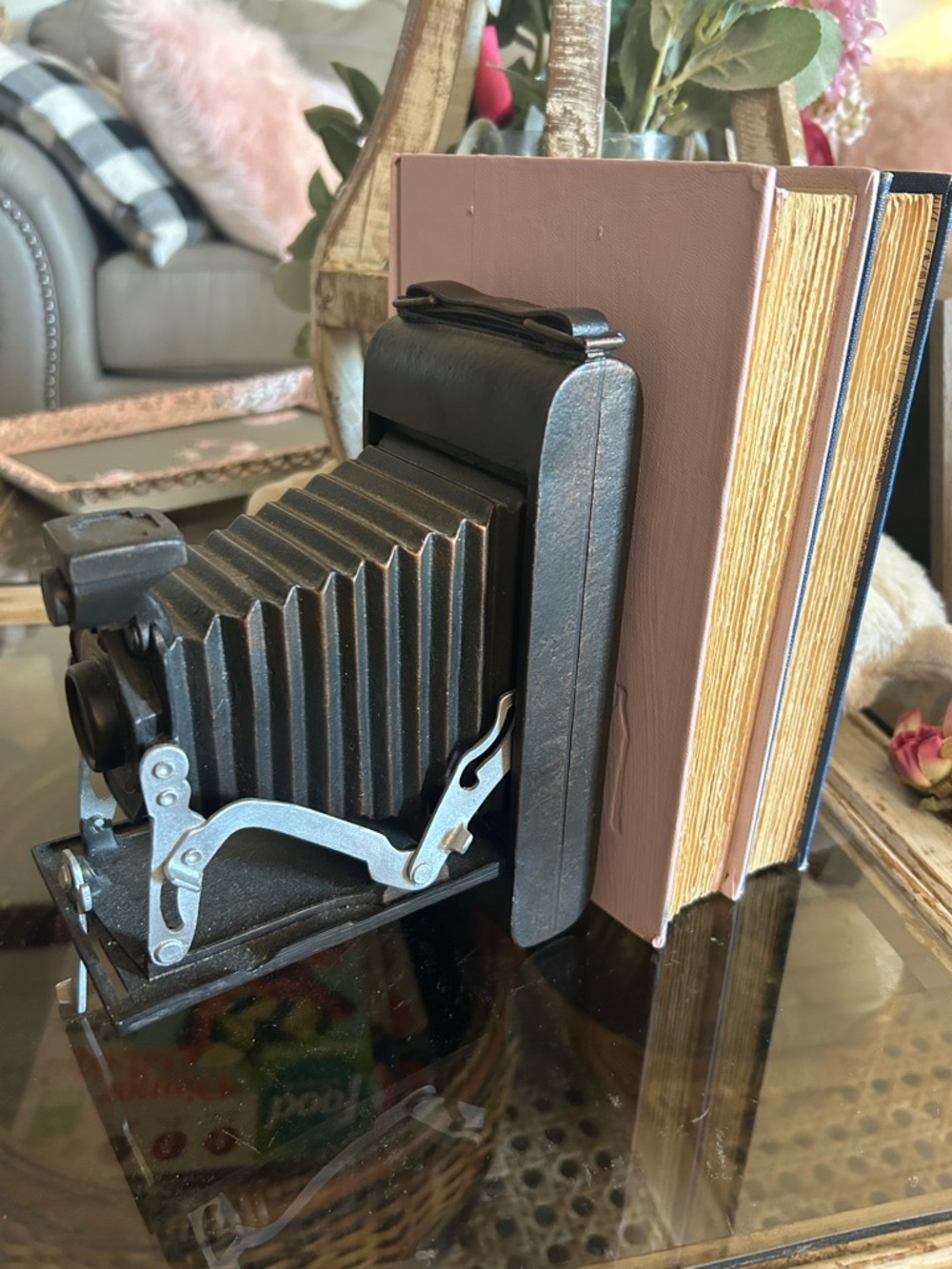 50%offw❤️ Vintage Levenger Vintage Kodak Camera Wooden Bookend Display Piece